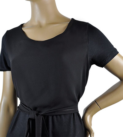 在庫一掃セール SALE 春夏 インポート カットソー Y not? シフォン切替カットソー　黒