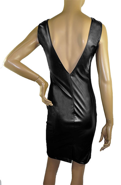 SALE イタリア インポート レザーワンピース TRASPARENZE DEMETRA レザー切替ワンピース