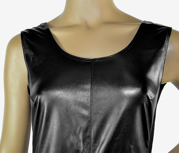 SALE イタリア インポート レザーワンピース TRASPARENZE DEMETRA レザー切替ワンピース