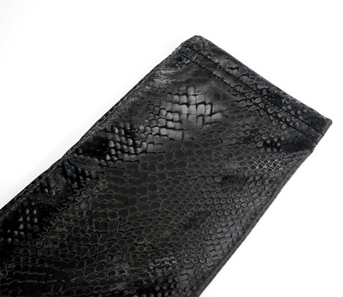 イタリア インポート ブランド レギンス ELETTA 13126 スネーク柄サーマルレギンス 黒