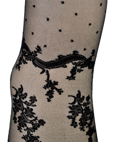 柄ストッキング LEVANTE E508 切替柄ストッキング