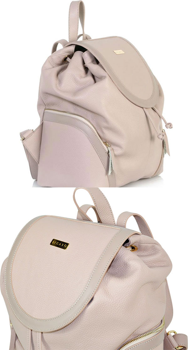 イタリア バッグ BECATO MEGAN レザーリュクザック　パウダーピンク