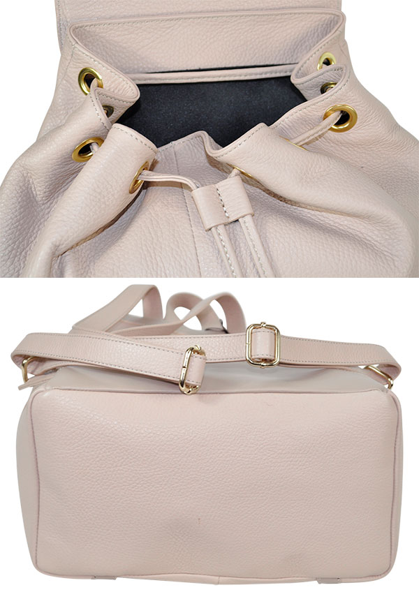 イタリア バッグ BECATO MEGAN レザーリュクザック　パウダーピンク