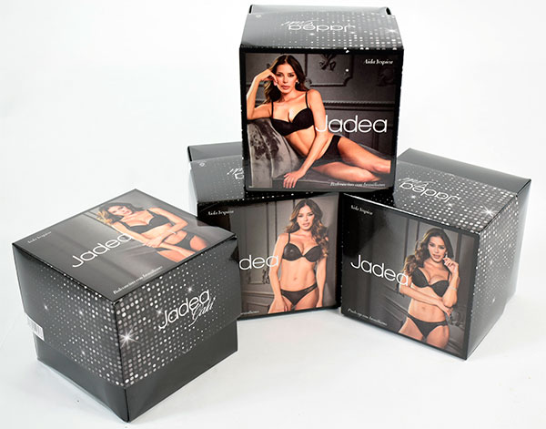 イタリア インポート ブランド ランジェリー JADEA 4573 ラメレース切替プッシュアップブラ・ブラジリアンタンガセット 黒