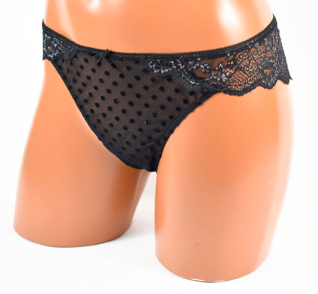 イタリア インポート ブランド ランジェリー JADEA 4573 ラメレース切替プッシュアップブラ・ブラジリアンタンガセット 黒