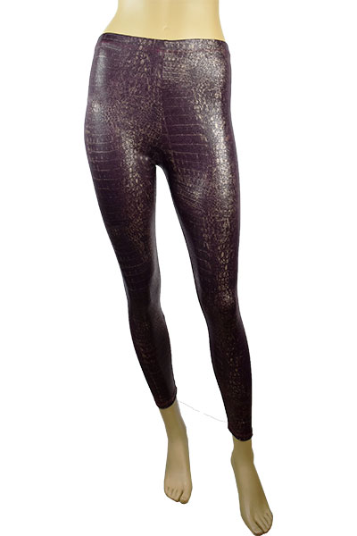 在庫一掃セール イタリアインポートレギンス LOVE&BRA 21132 アニマル柄レギンス　ボルド