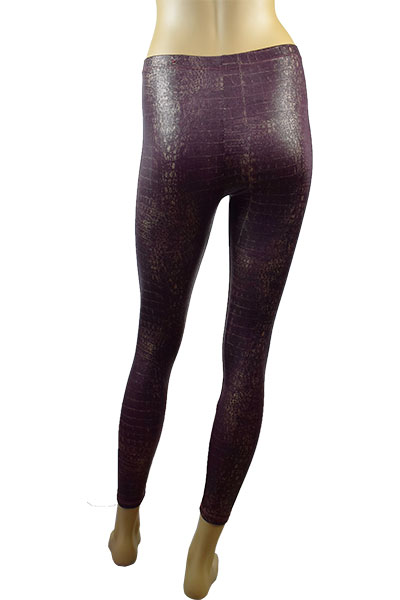 在庫一掃セール イタリアインポートレギンス LOVE&BRA 21132 アニマル柄レギンス　ボルド