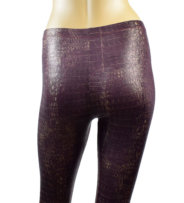 在庫一掃セール イタリアインポートレギンス LOVE&BRA 21132 アニマル柄レギンス　ボルド