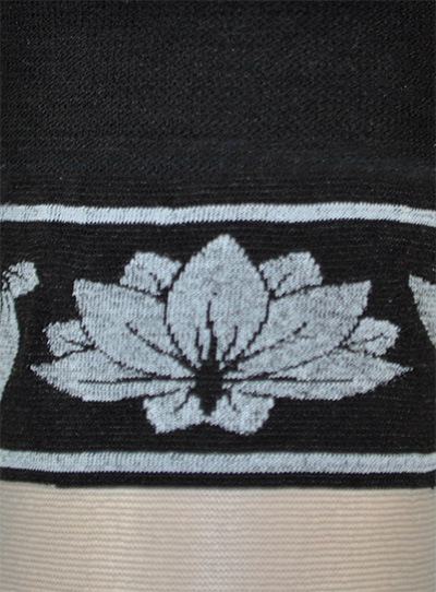 LEVANTE E670 花柄切替ソックス グレー系