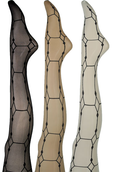 柄ストッキング LEVANTE E454 ジオメトリック柄ストッキング