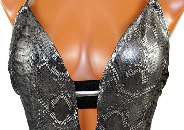 イタリア インポート 水着 AMAREA 18111 パイソン柄水着ワンピース グレー