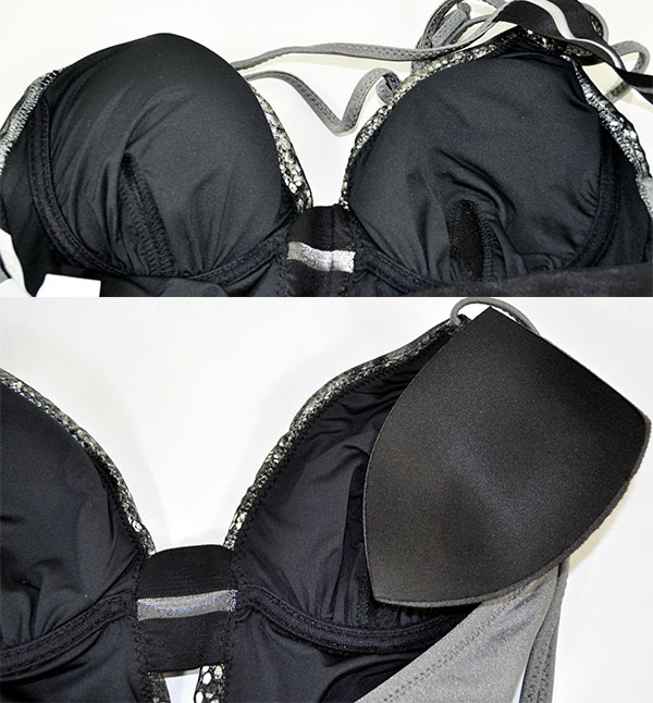 イタリア インポート 水着 AMAREA 18111 パイソン柄水着ワンピース グレー