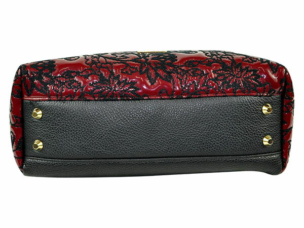 イタリア バッグ Becato Consuelo 刺繍エナメルバッグ ショルダーストラップ付 赤 イタリアバッグ インポートセレクトショップ Moda Italia