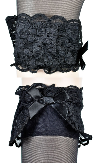 インポートソックス BELLISSIMA TENDER レース切替ソックス 黒 