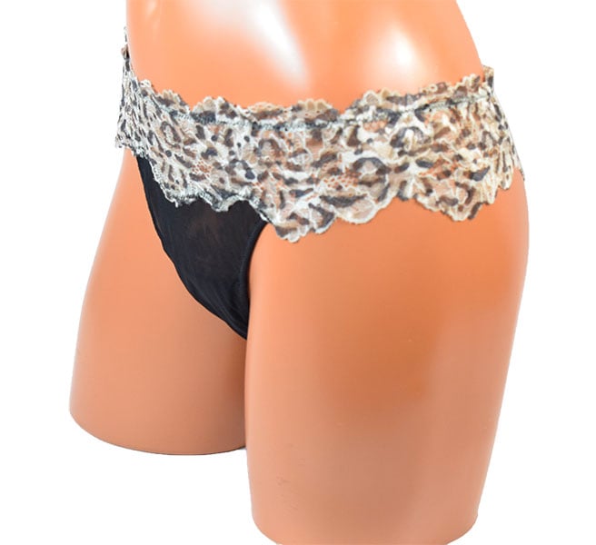 イタリア インポート ブランド ランジェリー LORMAR LEOPARDO +1カッププッシュアップブラ・ブラジリアンタンガセット 黒