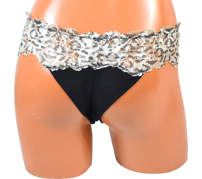 イタリア インポート ブランド ランジェリー LORMAR LEOPARDO +1カッププッシュアップブラ・ブラジリアンタンガセット 黒