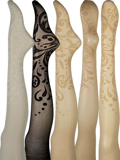 柄ストッキング LEVANTE E450 フローラル柄ストッキング