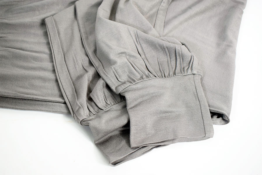 イタリア インポート ブランド パジャマ LORMAR 651519 ボタニカル柄パジャマ　グレー