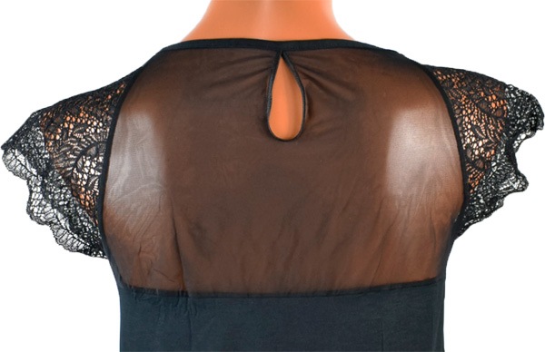 イタリアブランドカットソー COTONELLA GD395 レース切替ビスコース素材半袖カットソー 2色