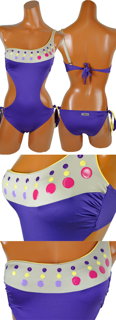 在庫一掃セール  インポート水着 AMAREA 028 ワンショルダーモノキニ水着（水着ワンピース）