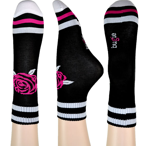 BUGIE BU1147 バラ柄ソックス 3色