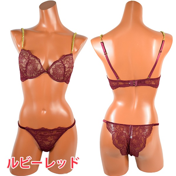 イタリア インポート ブランド ランジェリー LOVE&BRA 68195 レースプッシュアップブラ・ブラジリアンタンガセット 2色
