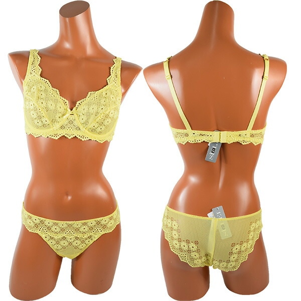 イタリア インポート ブランド ランジェリー SieLEI SANGALLO 7130/35 刺?レースノーパッドブラ・ショーツセット 3色