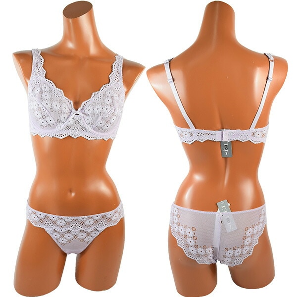 イタリア インポート ブランド ランジェリー SieLEI SANGALLO 7130/35 刺?レースノーパッドブラ・ショーツセット 3色