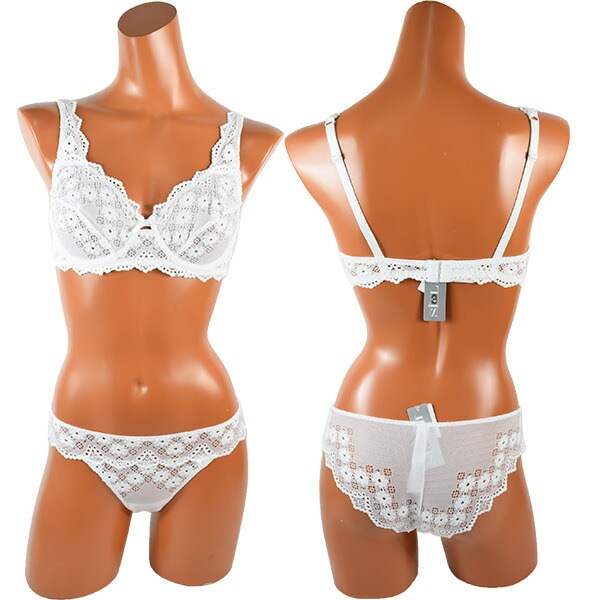 イタリア インポート ブランド ランジェリー SieLEI SANGALLO 7130/35 刺?レースノーパッドブラ・ショーツセット 3色