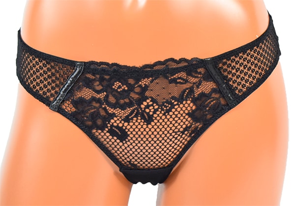 イタリア インポート ブランド ランジェリー LOVE&BRA 75095 レースプッシュアップブラ・ブラジリアンタンガセット 黒