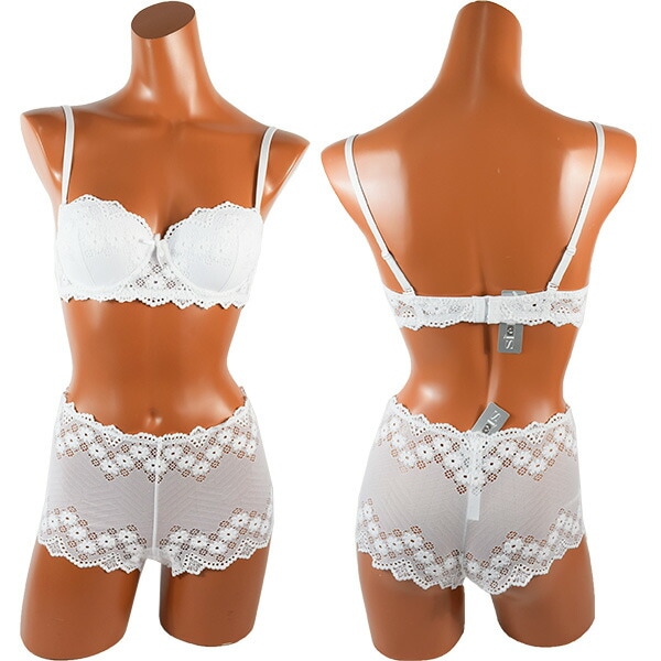 イタリア インポート ブランド ランジェリー SieLEI SANGALLO 7138/39 刺?レース２WAYバルコネットブラ・ショーツセット 3色