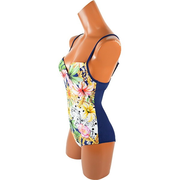 イタリアインポート水着LILLY FL10 ソフトカップ水着ワンピース　ブルー系