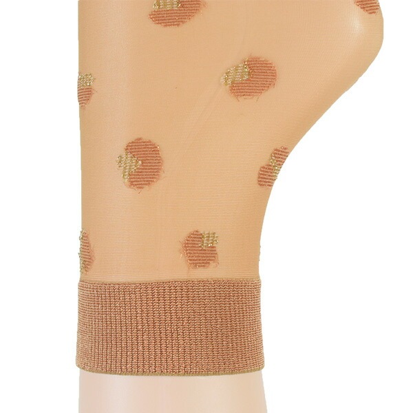 イタリア インポート ブランド 柄ソックス FIORE POP IN アニマル柄ラメソックス ベージュ