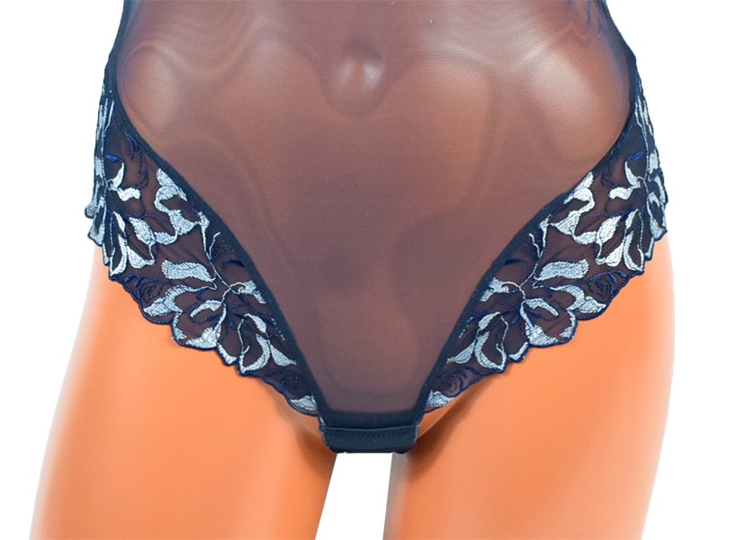 イタリア インポート ブランド ランジェリー SieLEI  LIBERTY 7448 刺しゅうレースとチュールのシースルーボディー 2色