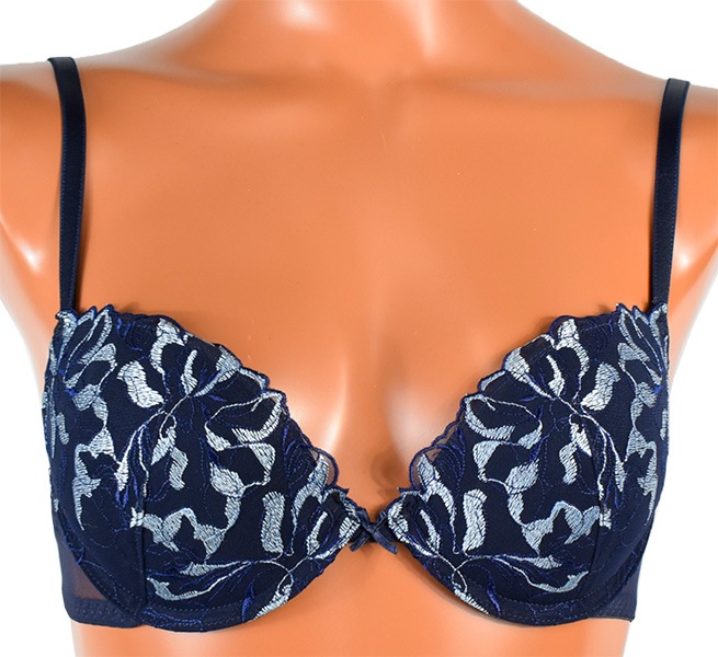 イタリア インポート ブランド ランジェリー SieLEI  LIBERTY 7444/43 刺しゅうレースプッシュアップブラ・tバックショーツセット 2色