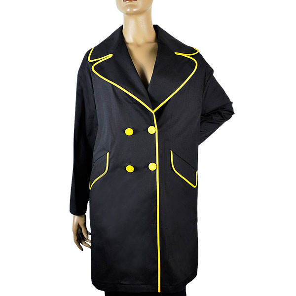 在庫一掃セール  春夏 イタリア インポート コート POIS スプリングコート 黒・黄色