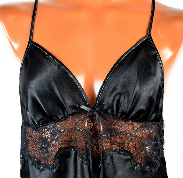 イタリアインポートランジェリー ANDRA 8892 レース切替サテンベビードール・ブラジリアンタンガセット 3色