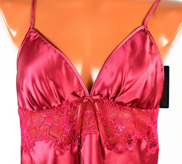 イタリアインポートランジェリー ANDRA 8892 レース切替サテンベビードール・ブラジリアンタンガセット 3色