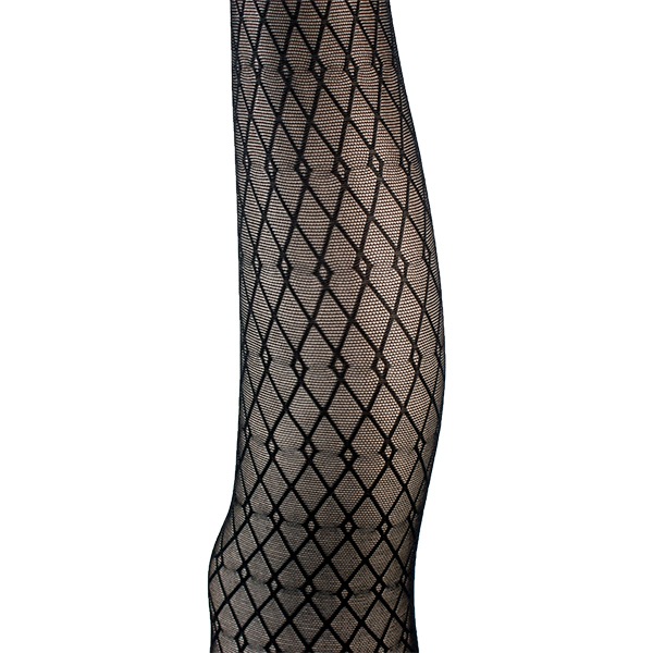 イタリアインポート柄タイツ BELLISSIMA KAREN 幾何学柄タイツ　黒