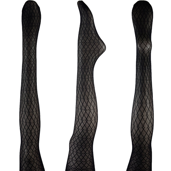 イタリアインポート柄タイツ BELLISSIMA KAREN 幾何学柄タイツ　黒