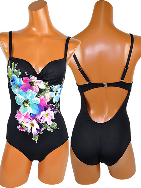 インポート 水着 LILLY LF227 花柄水着ワンピース 2色 C、Dカップ