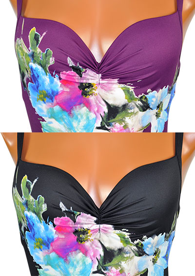 インポート 水着 LILLY LF227 花柄水着ワンピース 2色 C、Dカップ