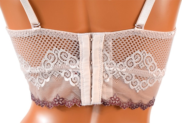 在庫一掃セール イタリアインポートランジェリー LOVE&BRA 20699 レース切替プッシュアップブラトップ+ショーツセット　アンティックローズ