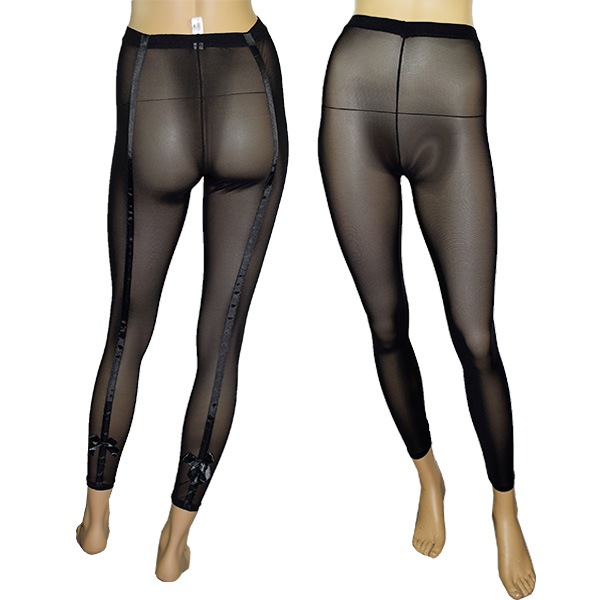 在庫一掃セール イタリアインポートレギンス LOVE&BRA 21124 チュールレギンス　黒