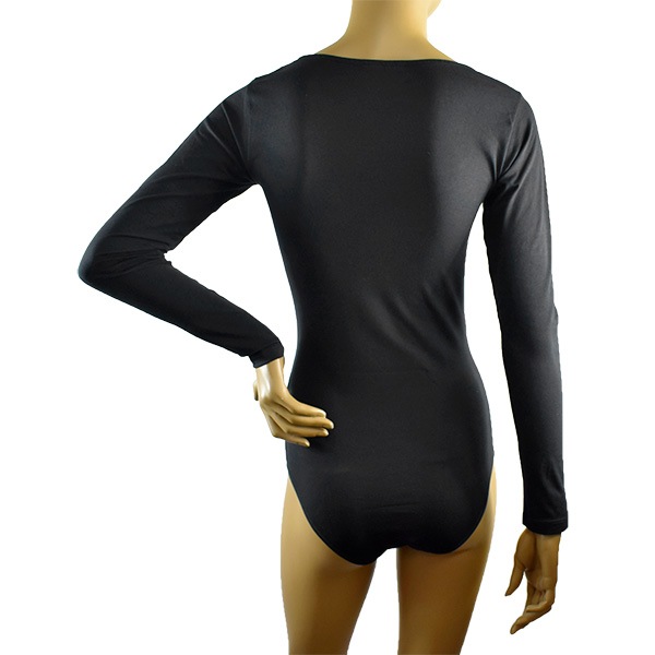 イタリアインポートカットソー JADEA 4289 レース切替コットンボディーカットソー　黒