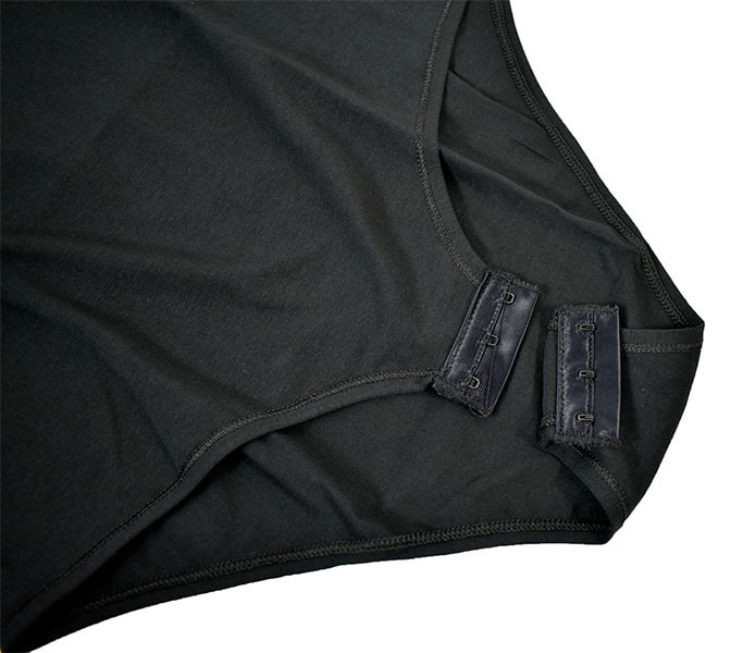 イタリアインポートカットソー JADEA 4289 レース切替コットンボディーカットソー　黒