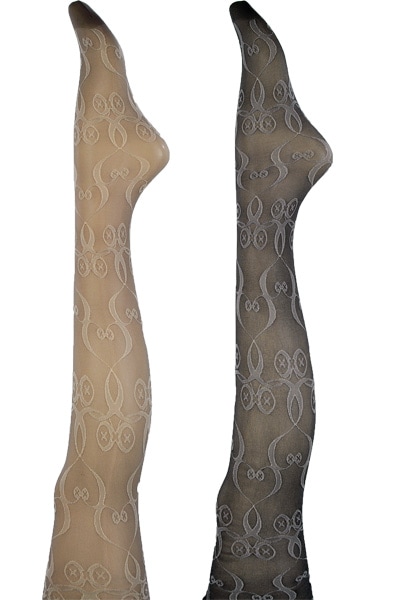 柄ストッキング LEVANTE E338 フローラル柄ストッキング