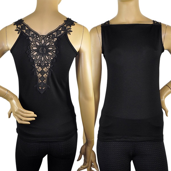 在庫一掃セール SALE 春夏イタリア インポート ブランド カットソー ANTONELLA 63217 レース切替カットソートップ 3色