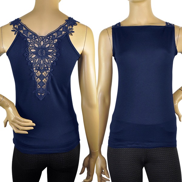 在庫一掃セール SALE 春夏イタリア インポート ブランド カットソー ANTONELLA 63217 レース切替カットソートップ 3色