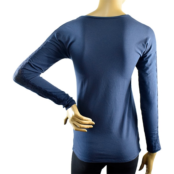 イタリアインポートカットソー COTONELLA GD352 レース切替コットンカットソー　2色